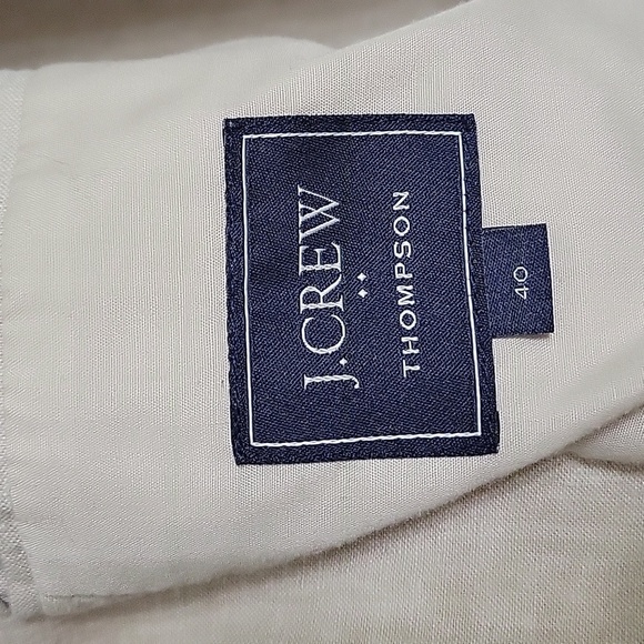 J Crew Thompson Cotton/Linen Blend Lightweight Cream Blazer Jacket Size 40 - Picture 5 of 11